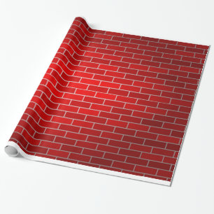 Papier Cadeau Cheminée en briques rouges
