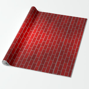 Papier Cadeau Cheminée en briques rouges