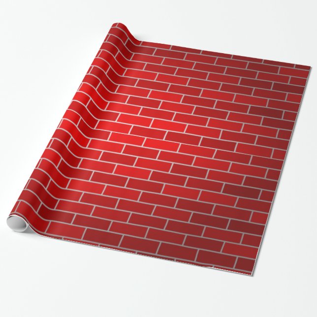 Papier Cadeau Cheminée en briques rouges (Déroulé)