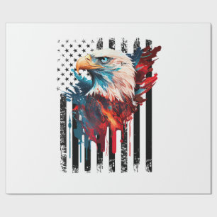 Papier Cadeau Chemise aigle drapeau américain hommes enfants pat