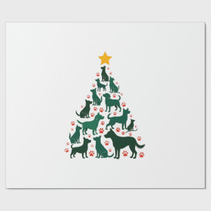 Papier Cadeau Chemise d'arbre de Noël de chien - Noël de chien (