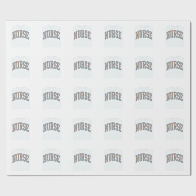 Papier Cadeau Chemise de conception de lettrage universitaire fl (Plat)