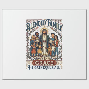 Papier Cadeau Chemise de famille recomposée Jésus Chemise chréti