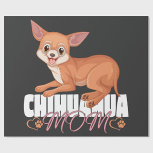 Papier Cadeau Chemise de maman Chihuahua Fête des mères propriét