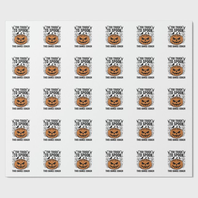 Papier Cadeau Chemise de professeur de danse Halloween Pumpkin G (Plat)