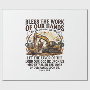 Papier Cadeau Chemise Jésus Mécanicien Diesel Équipement Lourd F