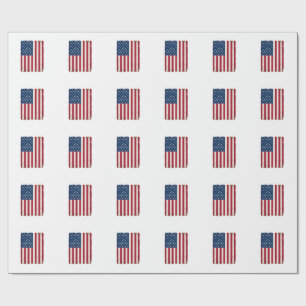 Papier Cadeau Chemise vectorielle du drapeau américain en détres