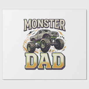 Papier Cadeau Chemise vectorielle vintage de camion monstre Papa