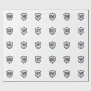 Papier Cadeau Chemise Vintage Bouclier Patriotique Liberté D'abo