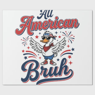 Papier Cadeau Chemise vintage canard patriotique tout américain 