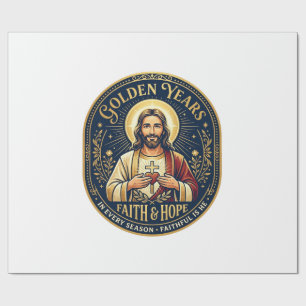 Papier Cadeau Chemise Vintage Jésus Retraite Chrétienne