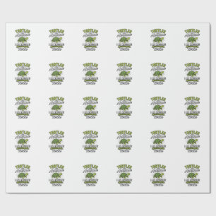 Papier Cadeau Chemises drôles de tortues vintage géniales_1