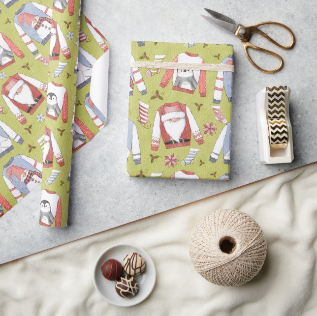 Papier Cadeau Chemises et bas de Noël festifs (Artisanat)