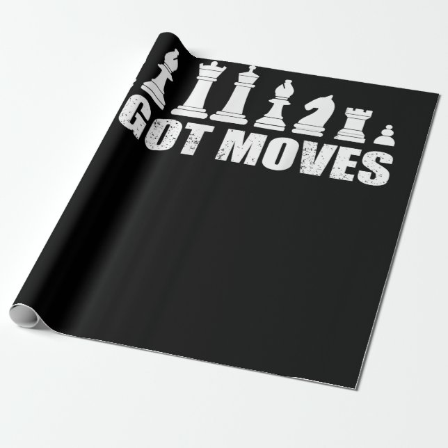 Papier Cadeau Chess Set Pieces Ive Got Move Lovers (Déroulé)
