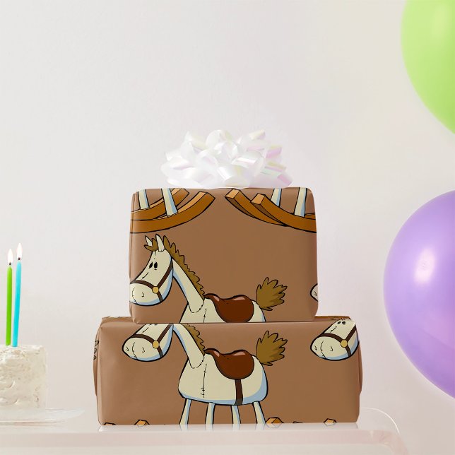 Papier Cadeau Cheval à Bascule (Créateur téléchargé)