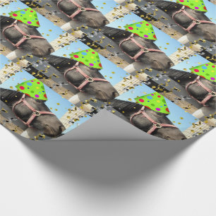 Papier Cadeau Cheval animal de fête