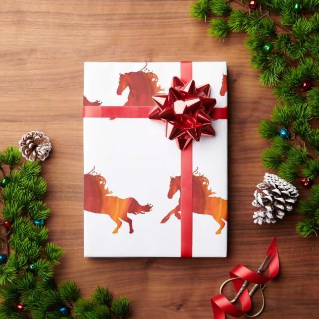 Papier Cadeau Cheval de feu  (Cadeau de vacances)