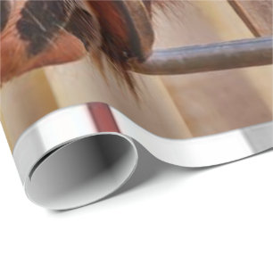 Papier Cadeau Cheval en papier à envelopper brillant