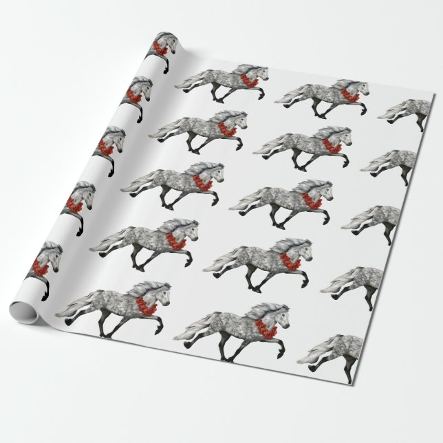 Papier Cadeau Cheval Islandais Noël (Déroulé)