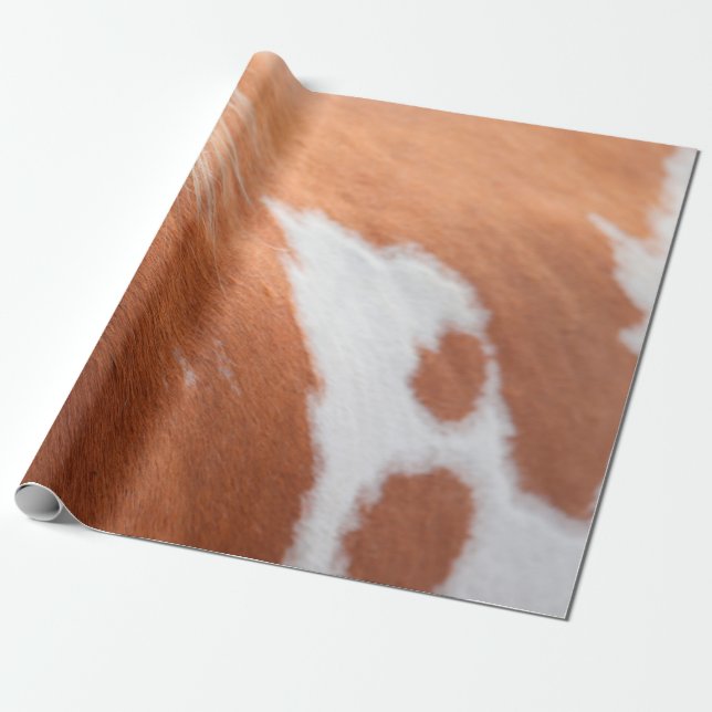 Papier Cadeau Cheval manteau animal équin tan (Déroulé)