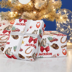 Papier Cadeau Cheval rustique occidental