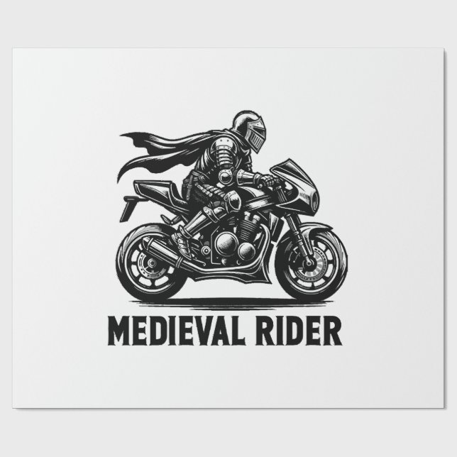 Papier Cadeau chevalier médiéval (Plat)