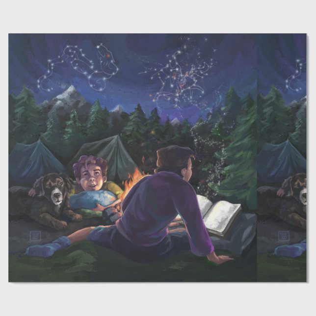 Papier Cadeau Chevaliers d'été (Plat)