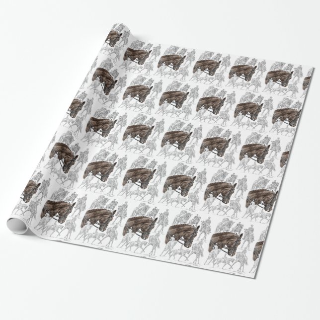 Papier Cadeau Chevaux de contrainte collectés FEI (Déroulé)