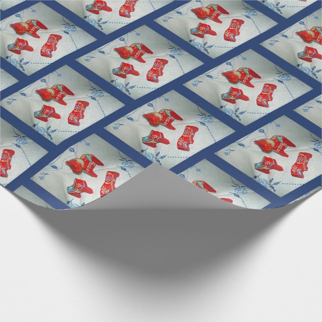 Papier Cadeau Chevaux de Dala suédois (Coin)