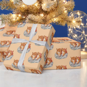 Papier Cadeau Chevaux jumeaux en difficulté