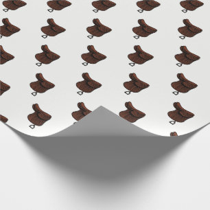 Papier Cadeau Chevaux - Preppy Equestrio couleur de selle