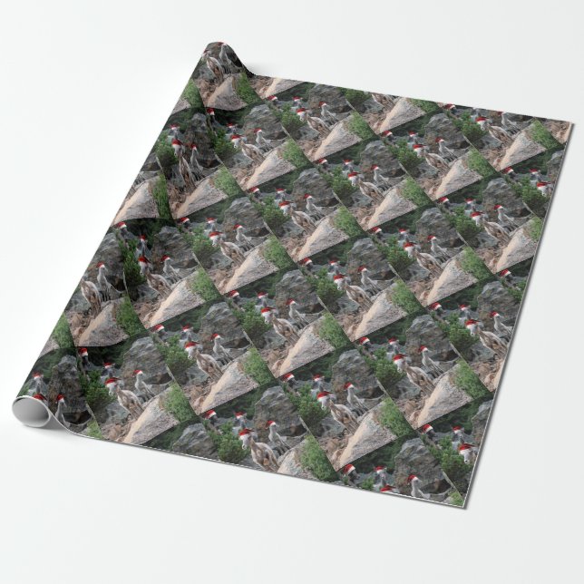 Papier Cadeau Chèvres de montagne de Noël (Déroulé)