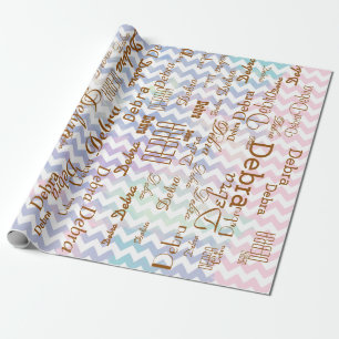 Papier Cadeau chevron . créez votre propre motif de nom