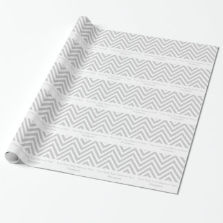 Papier Cadeau Chevron gris et blanc | personnalisé