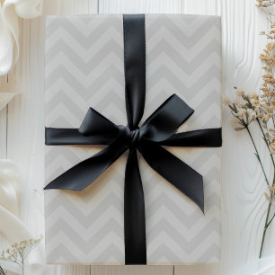 Papier Cadeau Chevron rayé gris zigzag