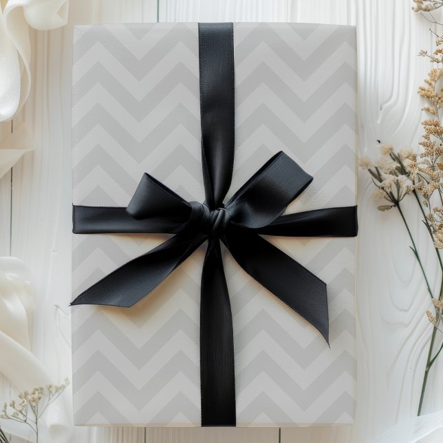 Papier Cadeau Chevron rayé gris zigzag (Créateur téléchargé)