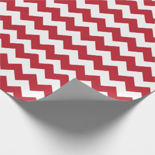 Papier Cadeau Chevron rouge et blanc de Joyeux Noël