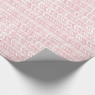Papier cadeau Chevron rouge moderne