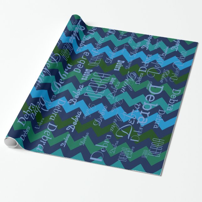Papier Cadeau chevron stripes : create your own pattern of names (Déroulé)