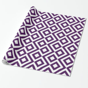 Papier Cadeau Chevrons violets et blancs