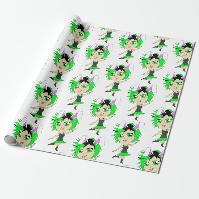 Papier Cadeau chibi bunnygirl (Déroulé)
