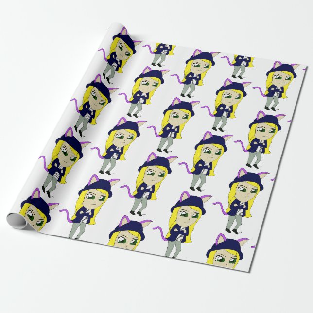 Papier Cadeau chibi catgirl (Déroulé)