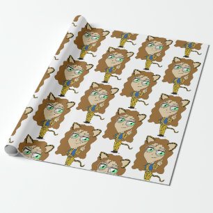 Papier Cadeau chibi catgirl