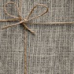 Papier Cadeau Chic Elegant Réaliste Burlap Rustique Taupe Mariag<br><div class="desc">Motif de style burlap simple et rustique. Veuillez noter qu'il n'y a pas de véritable burlap utilisé dans cette conception,  c'est une photographie numériquement édité.</div>