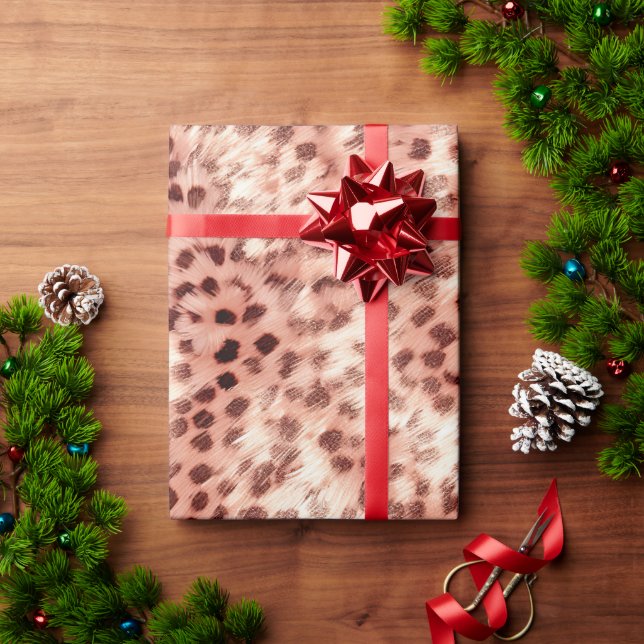 Papier Cadeau Chic Joli Rose Gold Leopard (Cadeau de vacances)