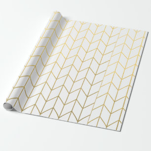 Papier Cadeau Chic moderne d'arrière - plan blanc de Chevron