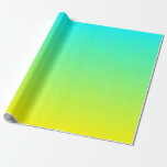 Papier Cadeau chic moderne turquoise jaune vert ombre<br><div class="desc">Romantic été ombre jaune et vert suite de faire-part de mariage et vert turquoise vert jaune mariage faveurs.</div>