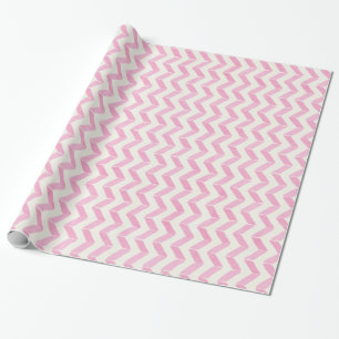 Papier Cadeau Chic Pastel rose et menthe Chevron Personnalisé Mo