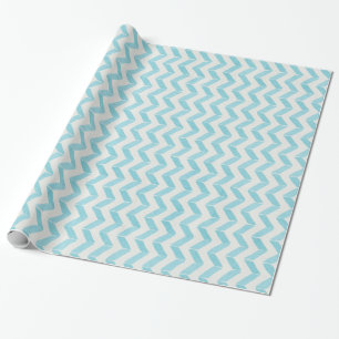 Papier Cadeau Chic Pastel turquoise Chevron Custom Monogramme