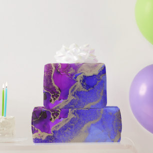 Papier Cadeau Chic Pink Violet Bijou Toned Laver Encre